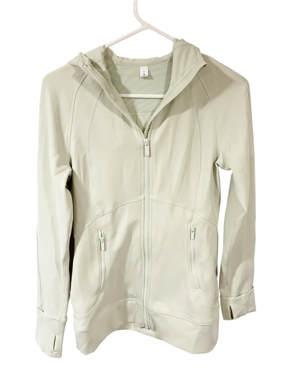 Lululemon Day Maker Full Zip Hoodie Light Green Hooded Size 6